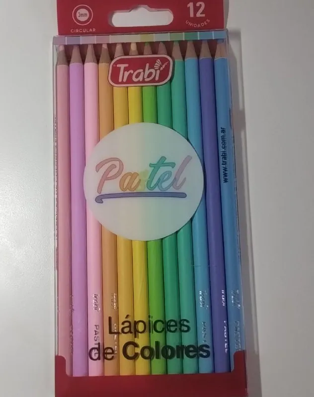 imagen de Lapices x12 Color Pastel Trabi