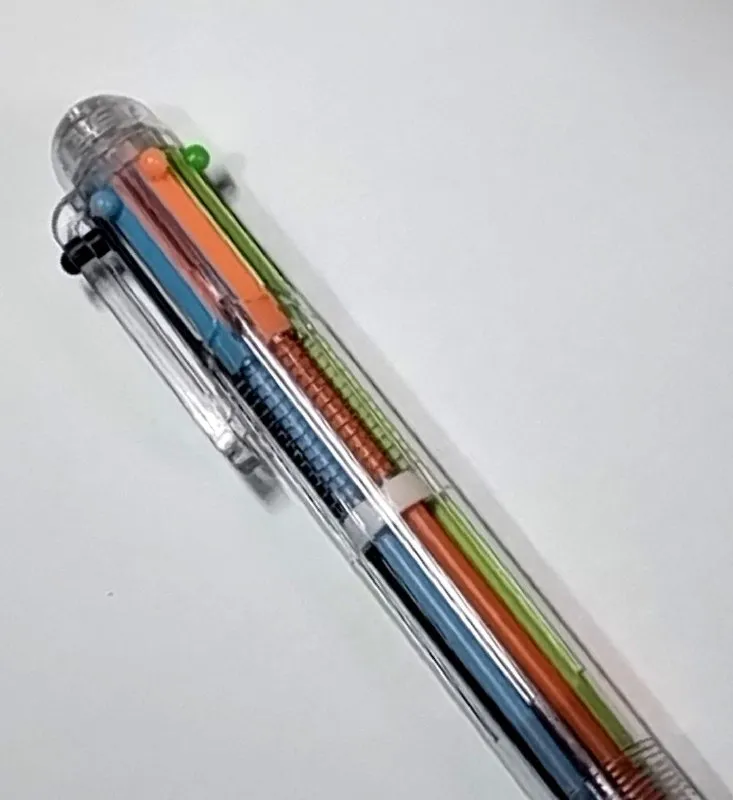 imagen de Boligrafo MultiColor x6 colores transparente
