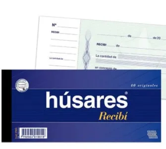 imagen de Recibo Chico 7x22 cm 40h Husares