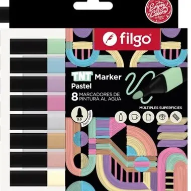 imagen de Marcador al agua x8 Pastel FILGO