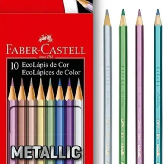 imagen de Colores METALLIC x10 (Largos) FABER CASTELL