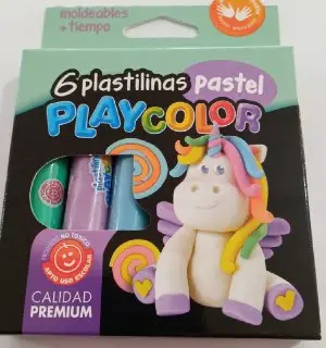imagen de Plastilina x6 Col.PASTEL PLAYCOLOR