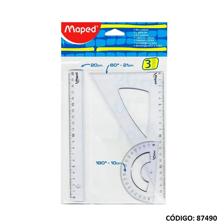 imagen de SET Geometr. 20cm x3pzas MAPED