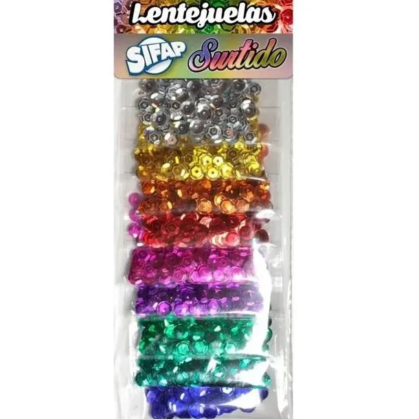 imagen de Lentejuelas 6 mm Surtidas la tira SIFAP