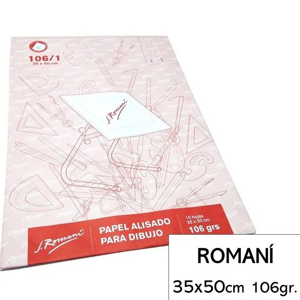 imagen de Block Hojas Romani 106gr 35x50 cm